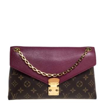 Pre Owned Louis Vuitton Aurore Monogram Canvas Pallas Chain Bag