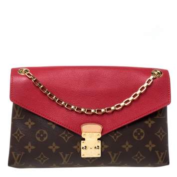 Pre Owned Louis Vuitton Monogram Canvas Pallas Chain Bag