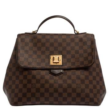 Pre Owned Louis Vuitton Damier Ebene Canvas Bergamo GM Bag