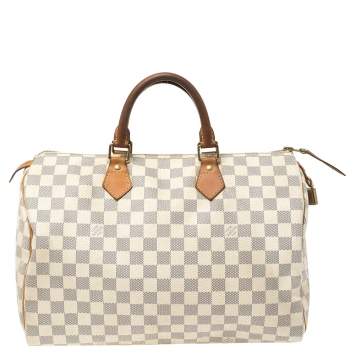 Pre Owned Louis Vuitton Damier Azur Canvas Speedy 30 Bag