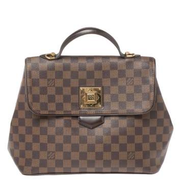 Pre Owned Louis Vuitton Damier Ebene Canvas Bergamo MM Bag