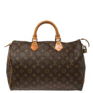 Pre Owned Louis Vuitton Monogram Canvas Speedy 35 Bag