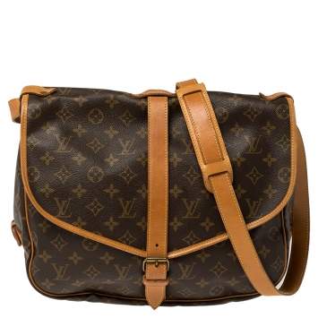 Pre Owned Louis Vuitton Monogram Canvas Saumur 35 Messenger Bag