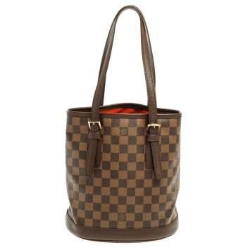 Pre Owned Louis Vuitton Damier Ebene Canvas Marais Bucket Bag
