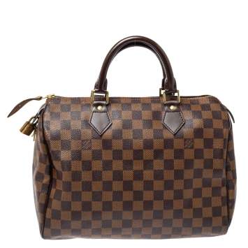 Pre Owned Louis Vuitton Damier Ebene Canvas Speedy 30 Bag