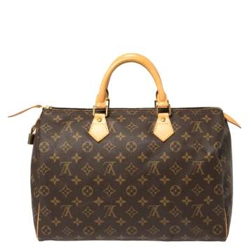 Pre Owned Louis Vuitton Monogram Canvas Speedy 35 Bag