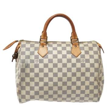 Pre Owned Louis Vuitton Damier Azur Canvas Speedy 30 Bag