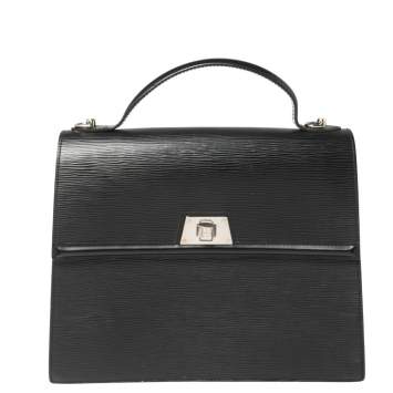 Pre Owned Louis Vuitton Black Epi Leather Sevigne GM Bag
