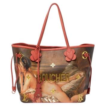 Pre Owned Louis Vuitton Multicolor Canvas Jeff Koons Boucher Neverfull MM Bag