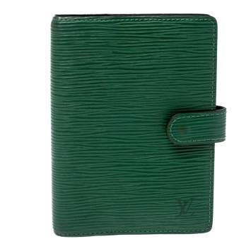 Pre Owned Louis Vuitton Green Epi Leather Small Ring Agenda Cover