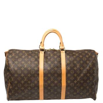 Pre Owned Louis Vuitton Monogram Canvas Keepall Bandouliere 55 Bag