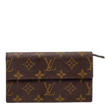 Pre Owned Louis Vuitton Monogram Canvas Vintage Flap Wallet