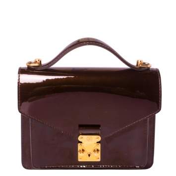 Pre Owned Louis Vuitton Amarante Vernis Monceau BB Bag