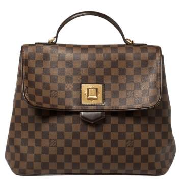 Pre Owned Louis Vuitton Damier Ebene Canvas Bergamo GM Bag