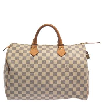 Pre Owned Louis Vuitton Damier Azur Canvas Speedy 35 Bag