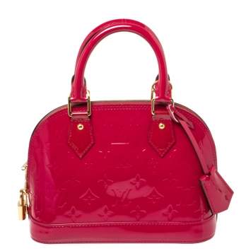 Pre Owned Louis Vuitton Indian Rose Monogram Vernis Alma BB Bag