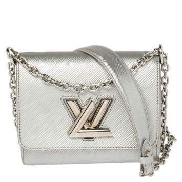 Pre Owned Louis Vuitton Silver Epi Leather Twist PM Bag