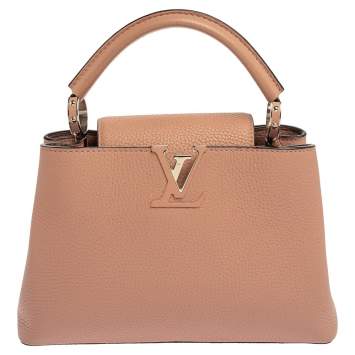 Pre Owned Louis Vuitton Magnolia Taurillon Leather Capucines BB Bag