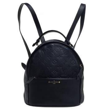 Pre Owned Louis Vuitton Black Empreinte Leather Sorbonne Backpack