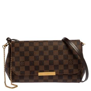 Pre Owned Louis Vuitton Damier Ebene Canvas Favorite MM Bag