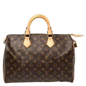 Pre Owned Louis Vuitton Monogram Canvas Speedy 35 Bag