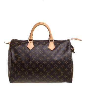 Pre Owned Louis Vuitton Monogram Canvas Speedy 35 Bag