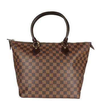 Pre Owned Louis Vuitton Damier Ebene Canvas Saleya MM Bag