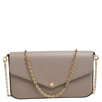 Pre Owned Louis Vuitton Galet Epi Leather Pochette Felicie Bag