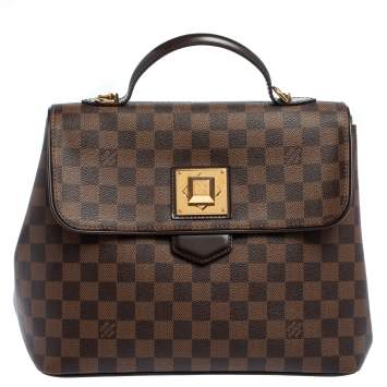 Pre Owned Louis Vuitton Damier Ebene Canvas Bergamo MM Bag