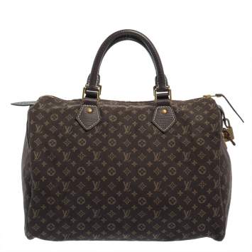 Pre Owned Louis Vuitton Fusain Monogram Idylle Canvas Speedy 30 Bag