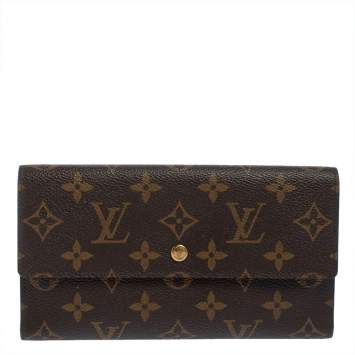 Pre Owned Louis Vuitton Monogram Canvas Sarah Wallet