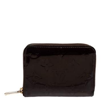 Pre Owned Louis Vuitton Amarante Monogram Vernis Zippy Coin Purse