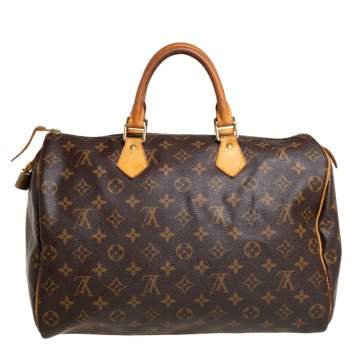 Pre Owned Louis Vuitton Monogram Canvas Speedy 35 Bag