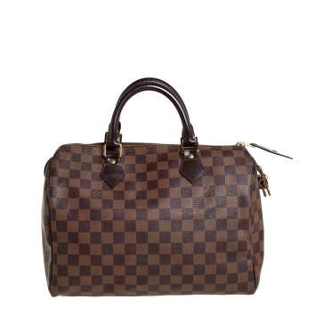 Pre Owned Louis Vuitton Damier Ebene Canvas Speedy 30 Bag