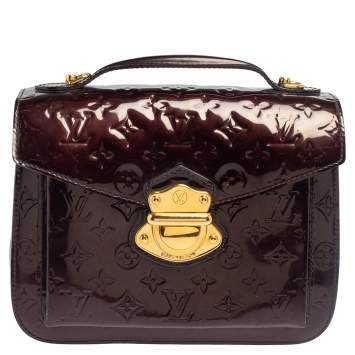 Pre Owned Louis Vuitton Rouge Fauviste Monogram Vernis Mirada Bag 