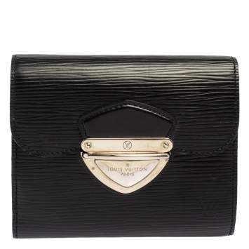 Pre Owned Louis Vuitton Black Epi Leather Joey Wallet