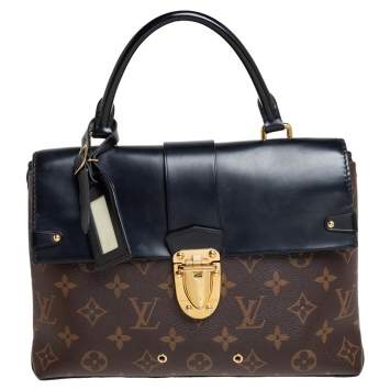 Pre Owned Louis Vuitton Monogram Canvas and Leather One Handle Flap MM Bag