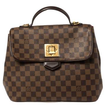 Pre Owned Louis Vuitton Damier Ebene Canvas Bergamo MM Bag