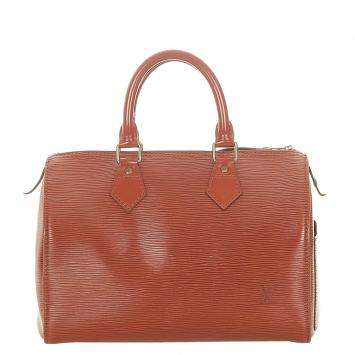 Pre Owned Louis Vuitton Brown Epi Leather Speedy 25 Bag