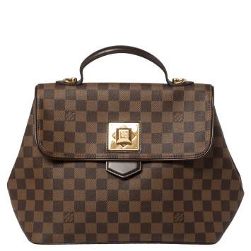Pre Owned Louis Vuitton Damier Ebene Canvas Bergamo MM Bag