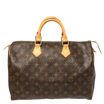 Pre Owned Louis Vuitton Monogram Canvas Speedy 35 Bag
