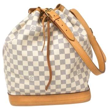 Pre Owned Louis Vuitton Damier Azur Canvas Noe Bag