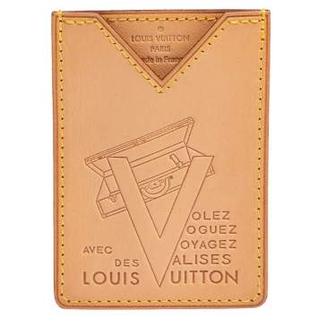 Pre Owned Louis Vuitton Tan Vachetta Leather Limited Edition Card Holder