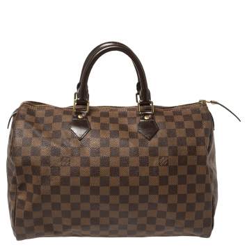 مملوكة مسبقًا Louis Vuitton Damier Ebene Canvas Speedy 35 Bag