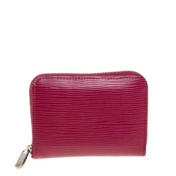 Pre Owned Louis Vuitton Fuchsia Epi Leather Zippy Coin Purse