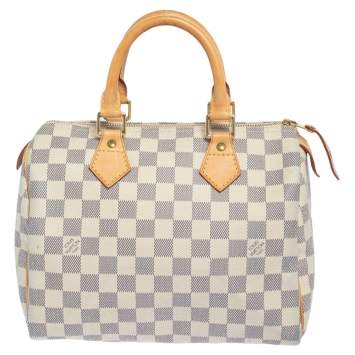 Pre Owned Louis Vuitton Damier Azur Canvas Speedy 25 Bag