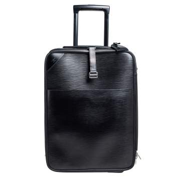 Pre Owned Louis Vuitton Black Epi Leather Pegase 50 Luggage