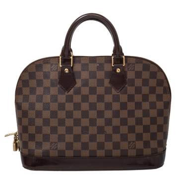 Pre Owned Louis Vuitton Damier Ebene Canvas Alma PM Bag