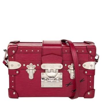 Pre Owned Louis Vuitton Fuchsia Epi Leather Petite Malle Bag