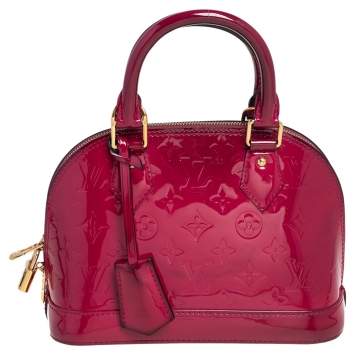 Pre Owned Louis Vuitton Indian Rose Monogram Vernis Alma BB Bag